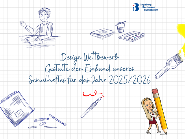 Design Wettbewerb - Gestalte den Einband für unser Schulheft für das Jahr 2025/2026!